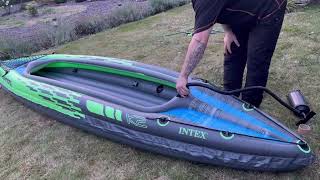 Intex Challenger K2 Kayak Unboxing and Setup [upl. by Ylenats]