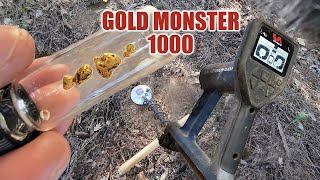 Finding Gold With the Minelab Gold Monster 1000 Metal Detector [upl. by Odnomar620]