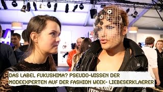 Erfundene Labels  Das Pseudowissen der Modeexperten  Fashion Week mit Liebeserklaerer [upl. by Besnard937]