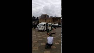 St John Ambulance emergency crew and a cadets performing an accident drill at the annual parade 2016 [upl. by Nefets]