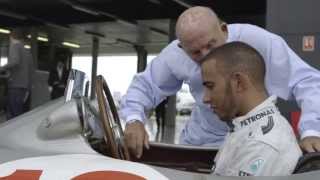 Lewis Hamilton amp Sir Stirling Moss Preview British GP 2013  Silverstone [upl. by Anerbes138]