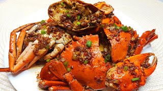 BUTTERED GARLIC CRAB  QUICK AND EASY  Pinasarap [upl. by Ttenneb224]