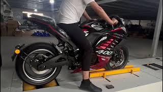 Stealth R400 electric motorcycle speed test [upl. by Warford]