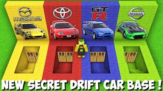 Which JAPANESE DRIFT CARS BASEMENT to CHOOSE in Minecraft  VEHICLE HOUSE [upl. by Ecadnak]