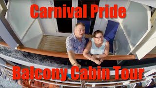 Carnival Pride Balcony Cabin 8119 Tour [upl. by Adnilreh630]