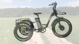 EFATI ETRIKE Electric Trike Tricycle 500W 48V 3 Wheel Electric Bicycle 20quot Fat ETrike [upl. by Hsan]