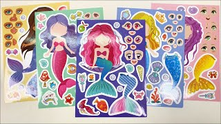 ASMR Decorate with Sticker Book The Little Mermaid  P1 [upl. by Siana]