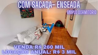 R 260 Mil  Apartamento para venda  Amplo Dormitório Enseada  Locação Anual R 3 Mil [upl. by Saxela]