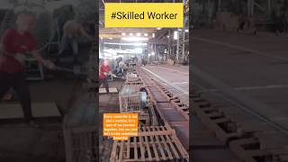 Skilled worker working at steelmetal making mill rollingmill hotrollingmill satisfying factory [upl. by Luing]