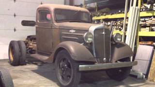 1936 Chevrolet 1 12 Ton Semi Truck [upl. by Rucker374]