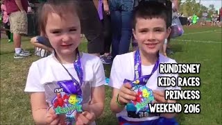 RunDisney Kids Races  Princess Half Weekend 2016  Little Mermaid Medals [upl. by Wun865]