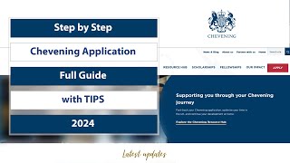 How To Fill The Chevening Scholarship Application Form 2024  Step by Step Guide [upl. by Llib298]