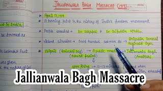 Jallianwala Bagh Massacre 1919Handwritten NotesNational MovementModern India An Aspirant [upl. by Belak]