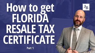 📝💼How to get FLORIDA RESALE TAX CERTIFICATE PART 1 [upl. by Nolita]