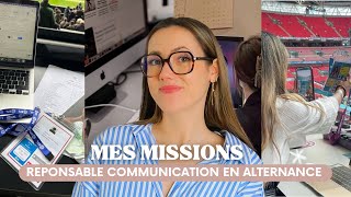 RESPONSABLE COMMUNICATION EN ALTERNANCE  MES MISSIONS [upl. by Ardy]