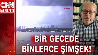 Binlerce şimşek ve gök gürültüsü gece İstanbulluları uyutmadı Yağmur yağışı devam edecek mi [upl. by Leval]