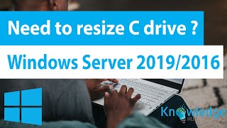 how to shrink and expand volume in window server 2019  2016 [upl. by Aidnahs490]