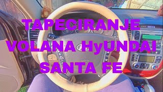 Tapeciranje volana  Steering wheele upholstery HYIUNDAI SANTA FE [upl. by Ileray]