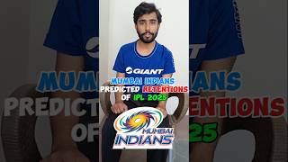 Mumbai Indians Predicted Retentions cricketshorts ytshorts trendingshorts [upl. by Bil277]