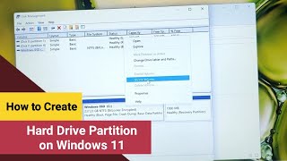 How to Create Hard Drive Partition on Windows 11 Lenovo laptop [upl. by Jesher782]