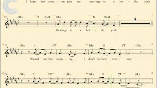 Trumpet  Message in a Bottle  The Police  Sheet Music Chords amp Vocals [upl. by Nicolai]