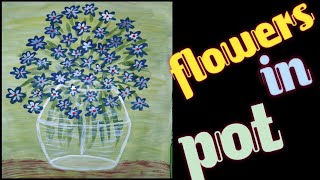 how to paint beautiful flowers watercolor flowers in potexpert drawing with Shukla [upl. by Erodavlas]