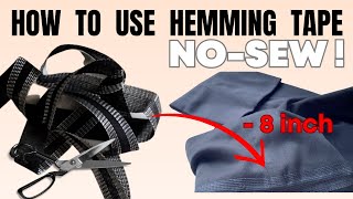 NOSEW Hemming Tape  How to use it to hem pants Easy sewing trick to use hemming tape on trousers [upl. by Svensen]