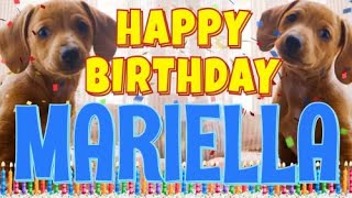 Happy Birthday Mariella  Funny Talking Dogs  What Is Free On My Birthday [upl. by Nwahsor957]