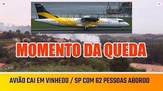 Avião cai em São Paulo com 62 abordo  veja o momento da queda [upl. by Middlesworth]