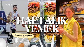 1 HAFTALIK YEMEK YAPTIK  METRO ALIŞVERİŞ vlog [upl. by Limann]