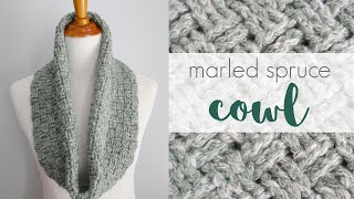 How To Crochet The Marled Spruce Cowl [upl. by Zenda]