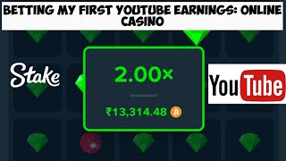 Risking It All My First YouTube Payment Goes to Online Gambling [upl. by Ahsaz]