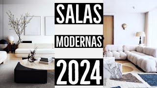 50 SALAS MODERNAS  DECORACIÓN DE INTERIORES 2024  TENDENCIAS ESTILOS Y DISEÑOS [upl. by Dru]