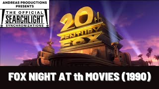 20th Century Fox synchs to Fox Night at the Movies 1990 Audio synch  SS 164 RU [upl. by Anemaj]