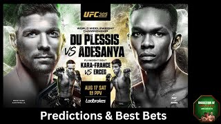 UFC 305 Du Plessis vs Adesanya Predictions amp Best Bets [upl. by Slade]