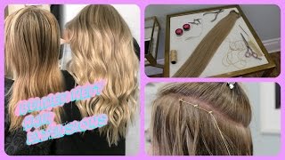 BEADED WEFT HAIR EXTENSIONS  HIGHLIGHTS amp HAIR PAINTING [upl. by Ysor876]