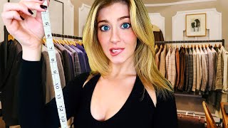 ASMR The OUTRAGEOUSLY INAPPROPRIATE Suit Measuring  Whispered Tailor Roleplay [upl. by Trebor152]