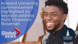 Chadwick Boseman urges students to fight discrimination in Howard University commencement speech [upl. by Shiekh]