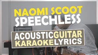 Naomi Scott  Speechless Karaoke Acoustic [upl. by Deering399]