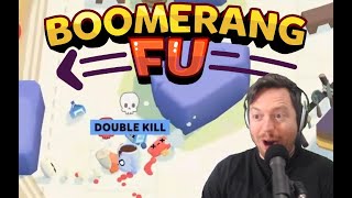 GETTING SQUISHED and Fire Boomerangs in Boomerang Fu 4 Player Gameplay [upl. by Afatsum]