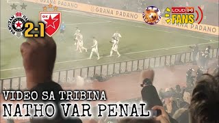 Partizan Crvena zvezda 21 vodeći gol Natho iz Rodićevog penala Tribine poludele [upl. by Pat]