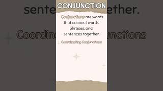 CONJUNCTION  Connectors in English Grammar  partsofspeech conjunction arcbrainsparks [upl. by Elokcin]