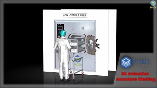 Steam Sterilizer Operation  Fully Automatic Autoclave  Steam Sterilization  3D Working Animation [upl. by Moraj]