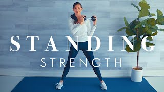 Strength Training Workout for Seniors amp Beginners  Full Body all Standing w 1 Dumbbell [upl. by Farl]