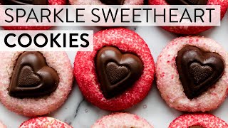 Sparkle Sweetheart Cookies  Sallys Baking Recipes [upl. by Kirst]