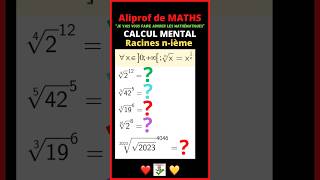 🤓 Ma méthode simple pour calculer rapidement les racines nième [upl. by Doowyah]