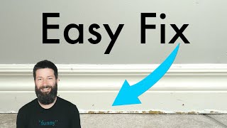 How To Repair Water Damaged Baseboard and PREVENT FUTURE DAMAGE [upl. by Dash]