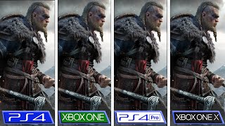 Assassins Creed Valhalla  PS4  ONE  PS4 Pro  ONE X  Graphics amp FPS Comparison [upl. by Luane42]