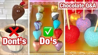 TIPS FOR PERFECT DIPPED CHOCOLATE COVERED STRAWBERRIES  How to make Glitter Strawberries and Apples [upl. by Idzik]