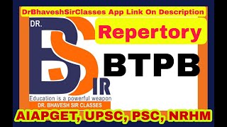 BTPB Repertory  Boenninghausen  Repertory Homoeopathy DrBhavesh Sir Classes  Part3 [upl. by Lotsirhc]